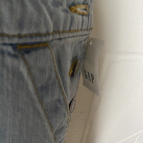 Gap Denim Bib Overalls Womens Sz Small Jean Loose Baggy Light Wash Ankle - Picture 6 of 12